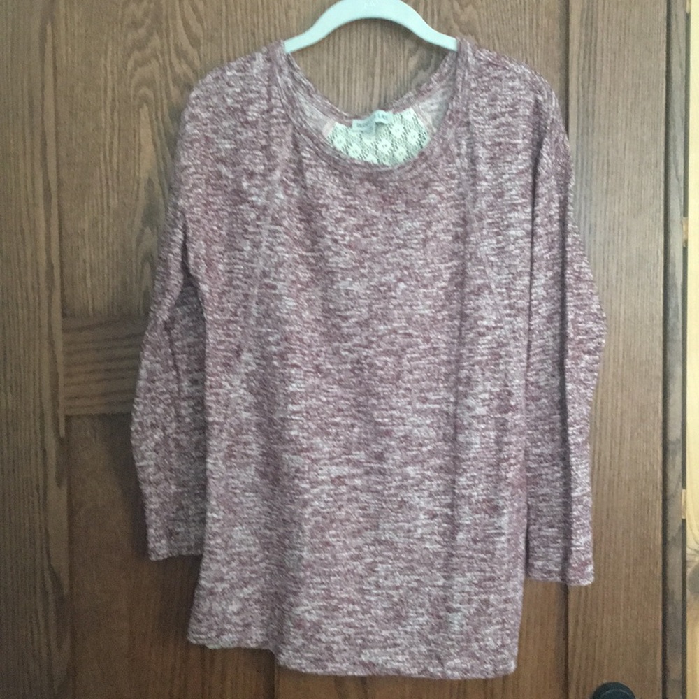 Sweater with lace back